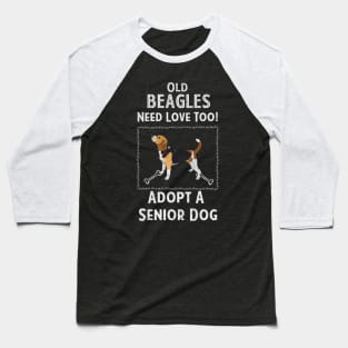 Senior Dog Adoption T-Shirt for Beagle Dog Lovers Baseball T-Shirt